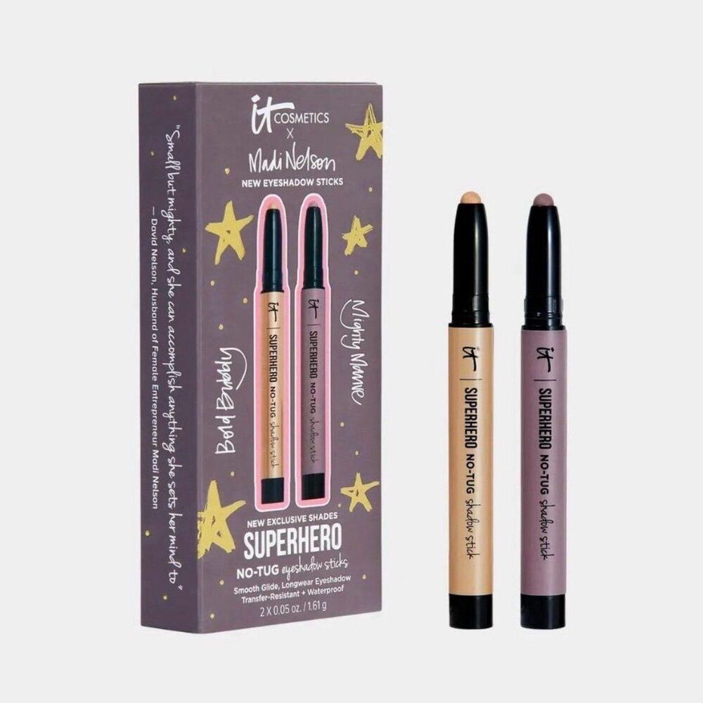 It Cosmetics x Madi Nelson Superhero No-Tug Eyeshadow Sticks Kit